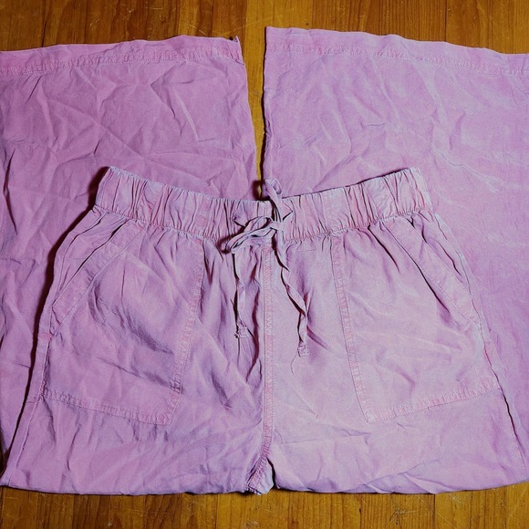 TX By Thread & Supply Wide Leg Lounge Pants Drawstring Waist Pink Large - Picture 1 of 6
